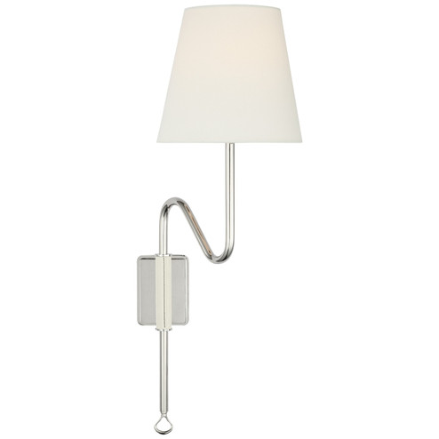 Griffin LED Wall Sconce in Polished Nickel and Parchment Leather (268|AL2008PNPARL)