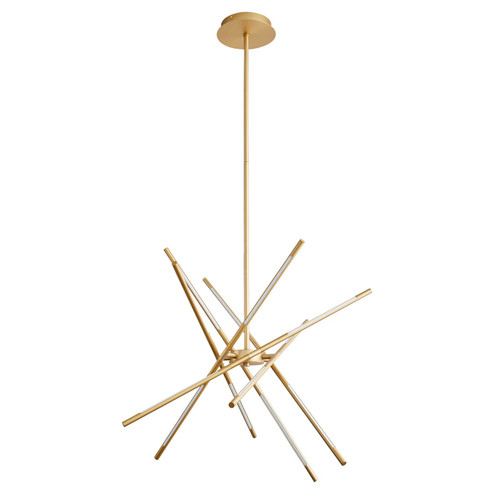 Palillos LED Pendant in Aged Brass (440|380340)