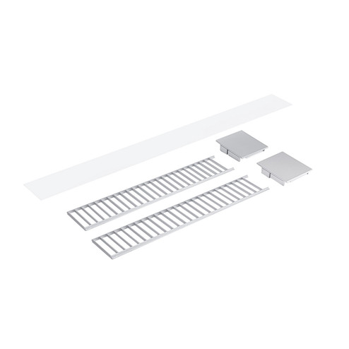 LED Linear Louver Accessory Set in Aluminum / Aluminum (167|NLUD2LOUVAA)