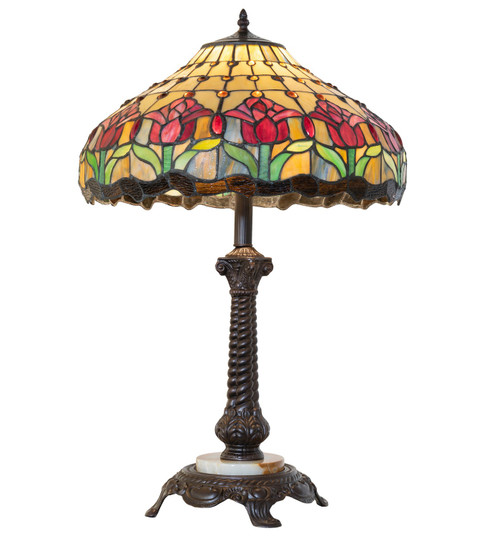 Colonial Tulip One Light Table Lamp in Mahogany Bronze (57|265014)