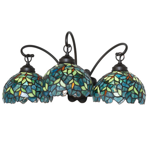 Nightfall Wisteria Three Light Wall Sconce in Mahogany Bronze (57|263236)