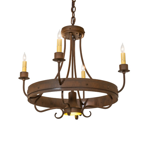 Franciscan Four Light Chandelier in Rustic Iron (57|260990)