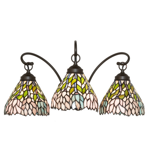 Wisteria Three Light Wall Sconce in Mahogany Bronze (57|18723)