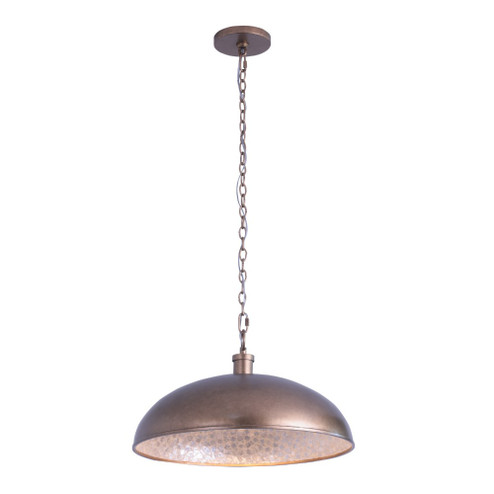 Emblem One Light Pendant in Pearlized Antique Brass (33|520455PAB)