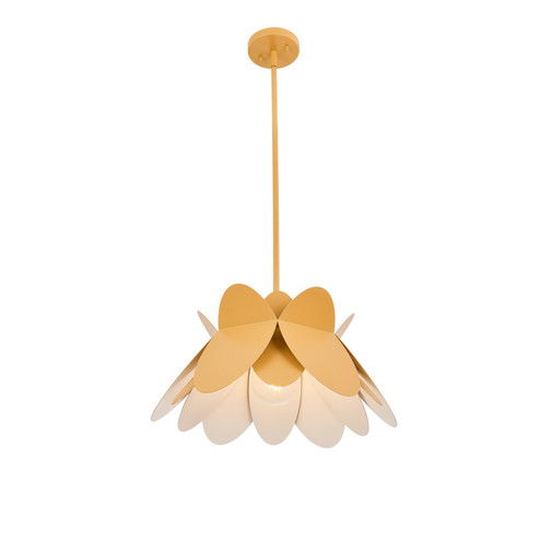 Flor One Light Pendant in White and Yellow (33|517055WY)