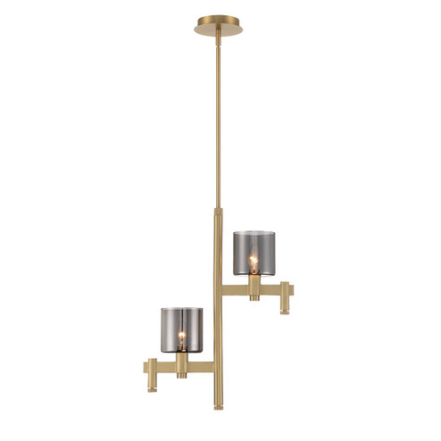 Decato Two Light Pendant in Brushed Gold (40|46520012)