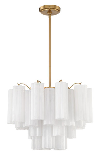 Addis Six Light Chandelier in Aged Brass (60|ADD306AGWH)
