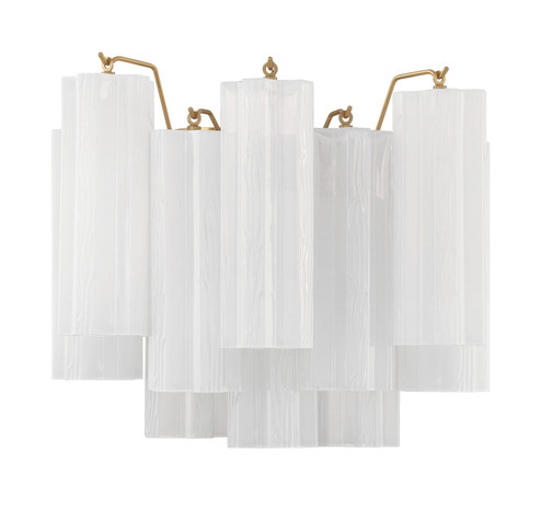 Addis Two Light Wall Sconce in Aged Brass (60|ADD302AGWH)