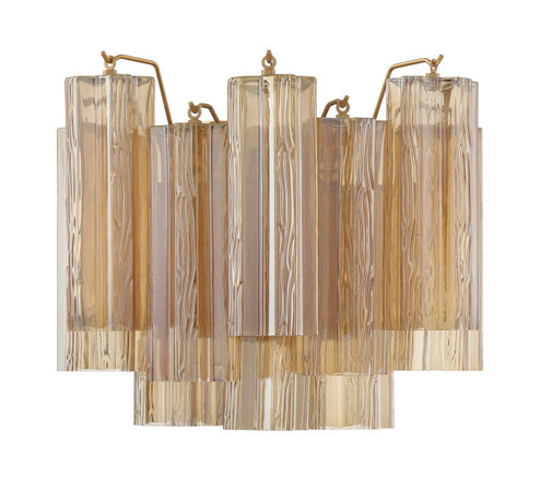 Addis Two Light Wall Sconce in Aged Brass (60|ADD302AGAM)