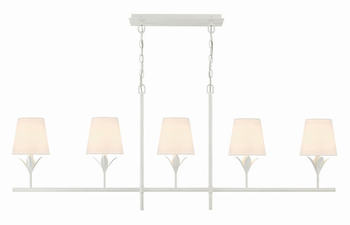 Broche Five Light Chandelier in Matte White (60|537MT)