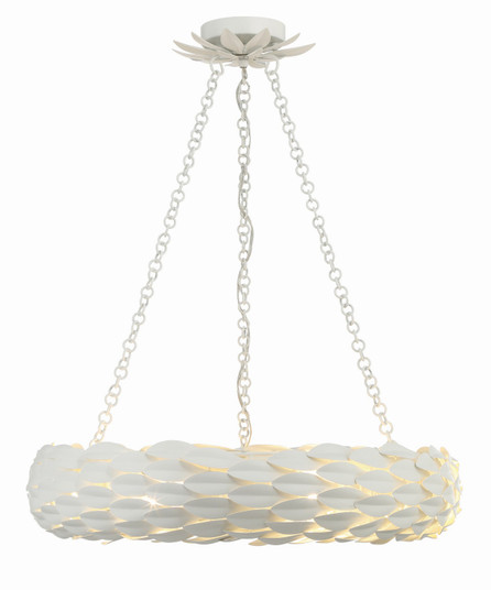 Broche Six Light Pendant in Matte White (60|536MT)