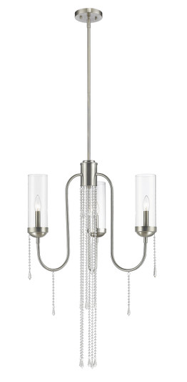 Siena Three Light Chandelier in Brushed Nickel (224|4333BN)