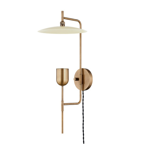 Manti One Light Wall Sconce in Patina Brass And Soft Sand (67|PTL1224PBRSSD)