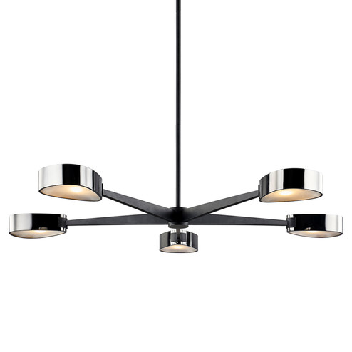 Allisio Five Light Chandelier in Textured Black (67|F7335TBKBCR)