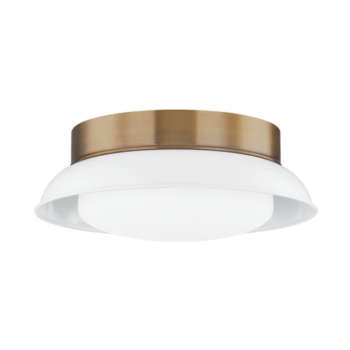 Arnie Two Light Flush Mount in Patina Brass (67|C2014PBRGWH)