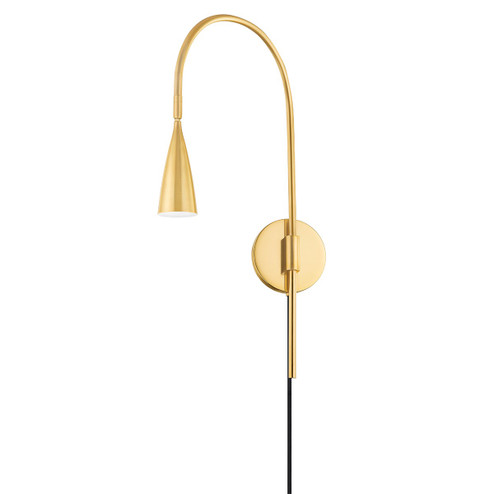 Jenica One Light Wall Sconce in Aged Brass (428|HL811201AGB)