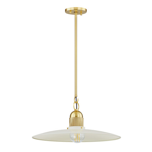 Leanna One Light Pendant in Aged Brass/Soft Cream (428|H793701AGBSCR)