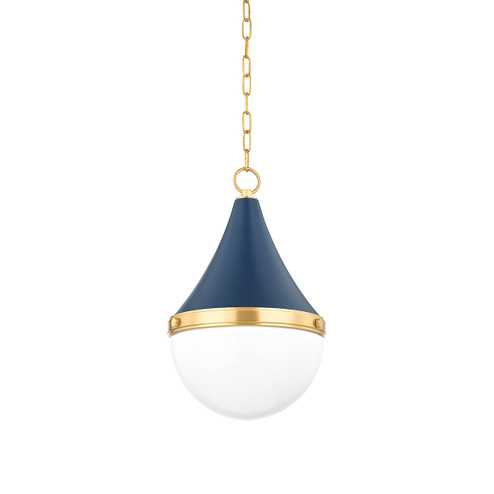 Ciara One Light Pendant in Aged Brass/Soft Navy (428|H787701SAGBSNY)