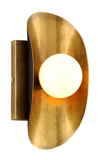 Hopper One Light Wall Sconce in Vintage Brass Bronze Accents (68|27111VBBBR)