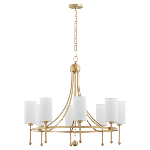 Lee Boulevard Eight Light Chandelier in Aged Brass (19|664880)