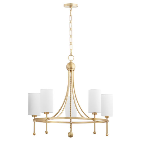 Lee Boulevard Five Light Chandelier in Aged Brass (19|664580)