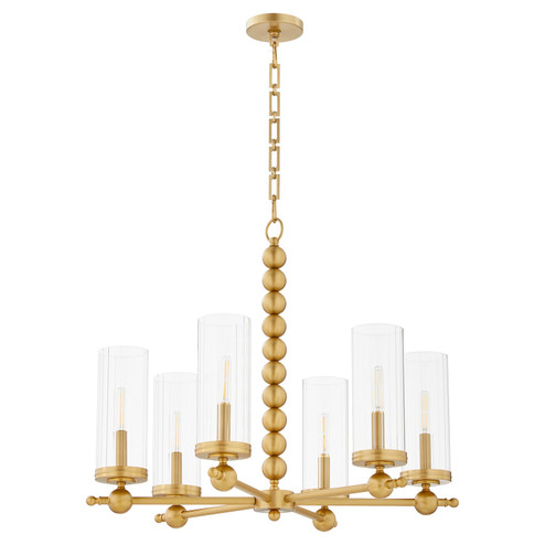 Lee Boulevard Six Light Chandelier in Aged Brass (19|660680)