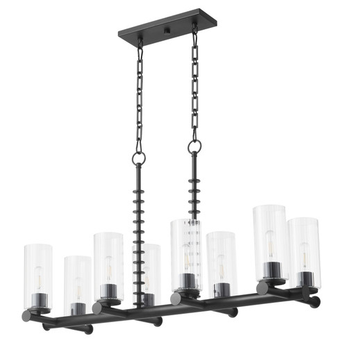 Mercier Eight Light Linear Chandelier in Matte Black (19|651859)
