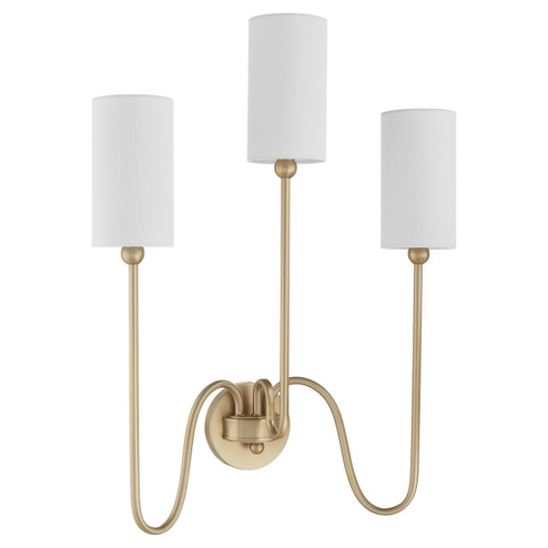 Charlotte Three Light Wall Mount in Aged Brass (19|597380)
