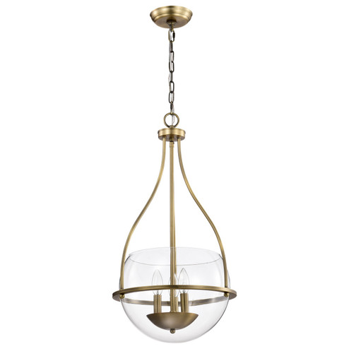 Amado Three Light Pendant in Vintage Brass (72|607818)