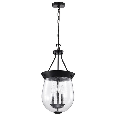 Boliver Three Light Pendant in Matte Black (72|607800)