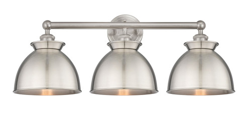 Edison Three Light Bath Vanity in Brushed Satin Nickel (405|6163WSNM14BK)