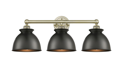 Edison Three Light Bath Vanity in Antique Brass (405|6163WABM14BK)