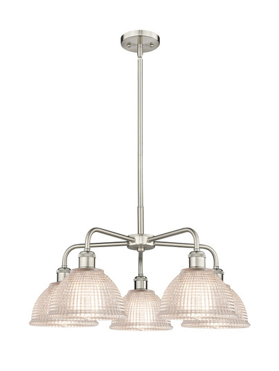 Downtown Urban Five Light Chandelier in Satin Nickel (405|5165CRSNG422)