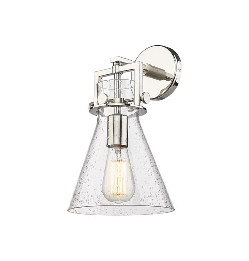 Downtown Urban One Light Wall Sconce in Polished Nickel (405|4111WPN8CL)