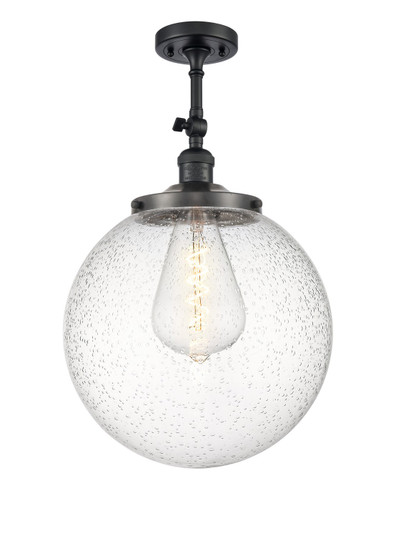 Franklin Restoration One Light Semi-Flush Mount in Matte Black (405|201FBKG20414)