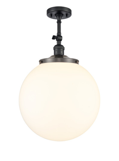 Franklin Restoration One Light Semi-Flush Mount in Matte Black (405|201FBKG20114)
