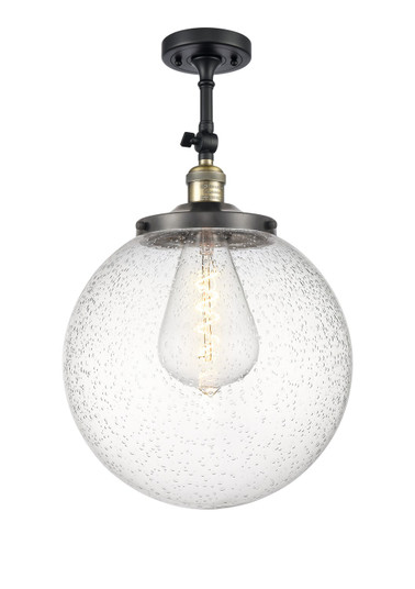 Franklin Restoration One Light Semi-Flush Mount in Black Antique Brass (405|201FBABG20414) Franklin Restoration One Light Semi-Flush Mount in Black Antique Brass (405|201FBABG20414)