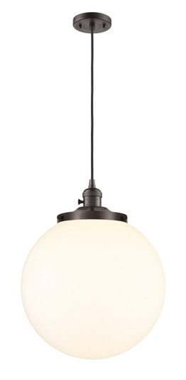 Franklin Restoration One Light Mini Pendant in Oil Rubbed Bronze (405|201CSWOBG20114)