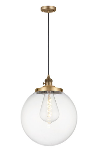 Franklin Restoration One Light Mini Pendant in Brushed Brass (405|201CSWBBG20214)