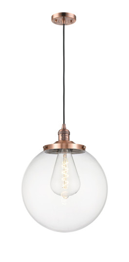 Franklin Restoration One Light Mini Pendant in Antique Copper (405|201CACG20214)