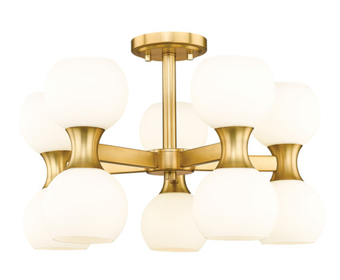 Artemis Ten Light Semi Flush Mount in Modern Gold (224|49410SFMGLD)