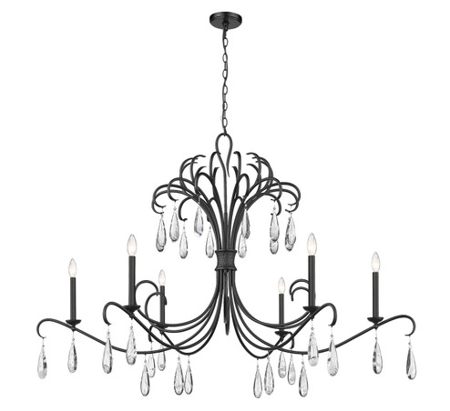 Amara Six Light Chandelier in Matte Black (224|303959MB)