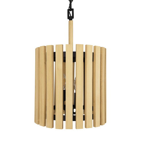 Suratto Two Light Pendant in Matte Black/Honey Blonde (137|387P02MBH)