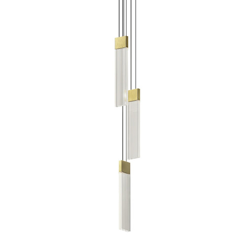 V Panels LED Pendant in Brass (69|309314)