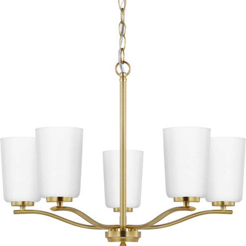 Adley Five Light Chandelier in Satin Brass (54|P400350012)