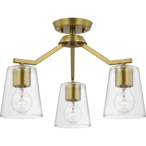 Vertex Three Light Chandelier Conv in Brushed Gold (54|P400340191)