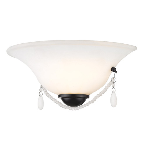 Priscilla One Light Wall Sconce in Matte Black (62|3719WSCBLKOP)