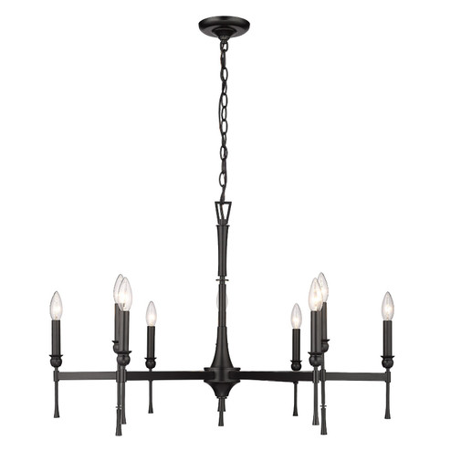 Landon Nine Light Chandelier in Matte Black (62|35099BLK)