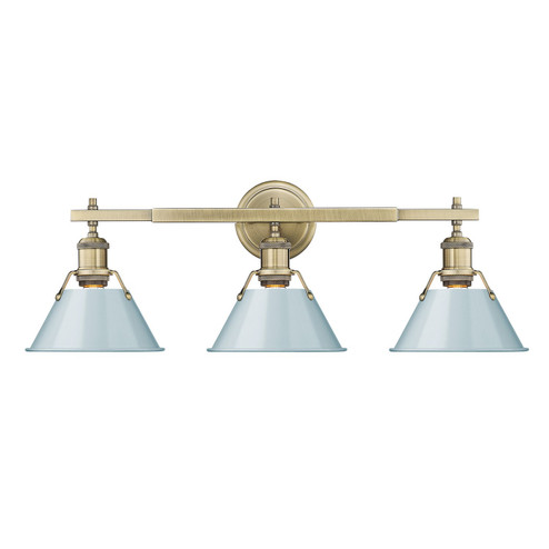 Orwell AB Three Light Bath Vanity in Aged Brass (62|3306BA3ABSF)