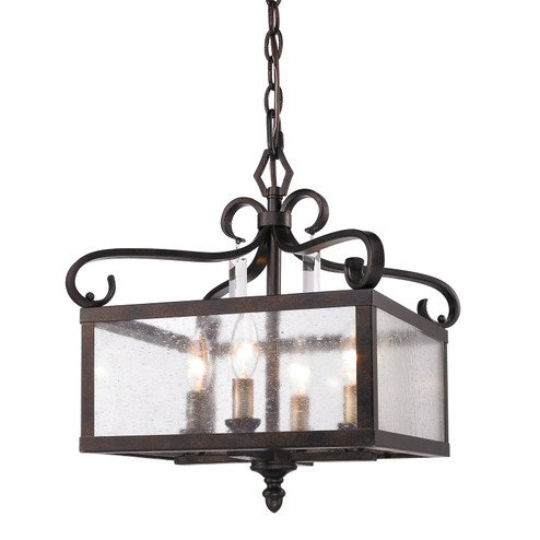 Valencia Four Light Pendant (Convertible) in Fired Bronze (62|2049M4FB)